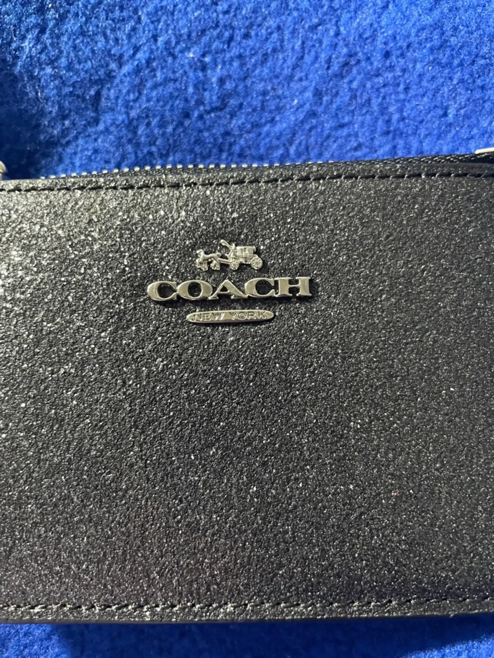 COACH Women's Crossgrain Mini ID Skinny Li/Black 57841-LIBLK